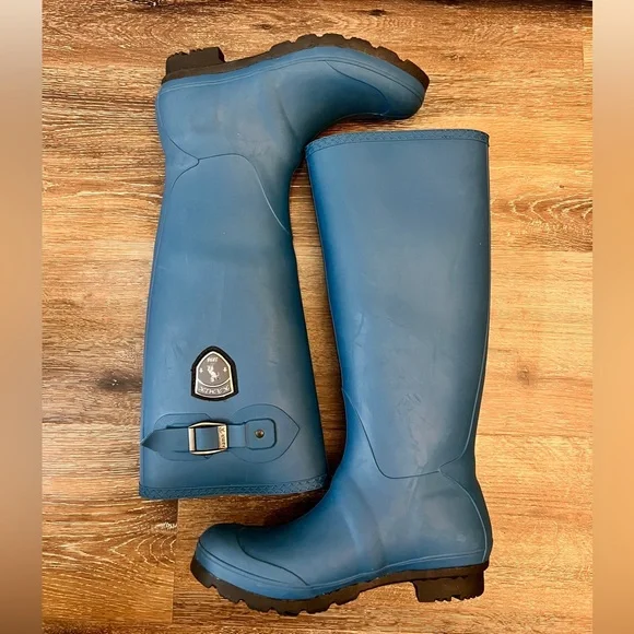 Kamik Jennifer Waterproof Tall Blue Rain Boots, Women’s Size 8 - Picture 5 of 7